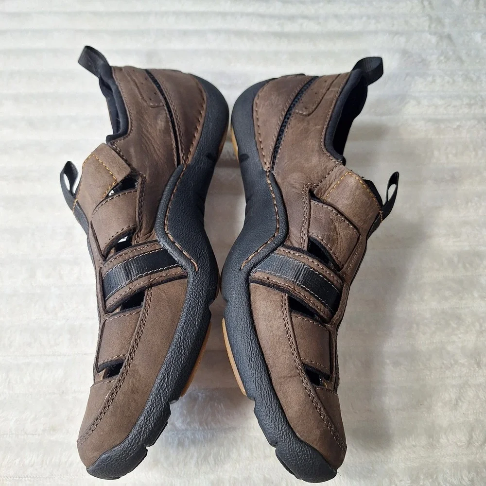 Timberland Smart Comfort Leather Fishermen Shoes Mens 10.5 Hiking Camping Gorp